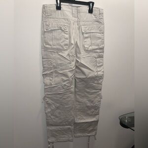 Baggy Y2K Adjustable Cargo Pants Beige